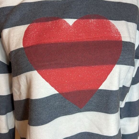 BNWT - SUNDRY HEART STRIPPED COTTON SWEATER - Picture 4 of 8